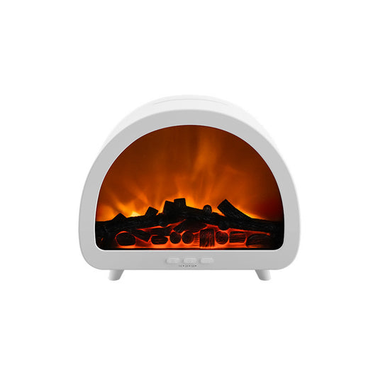 VERTOX AuroraFlame Pro White LED Fireplace Aroma Diffuser – 200ml Ultrasonic Cool Mist