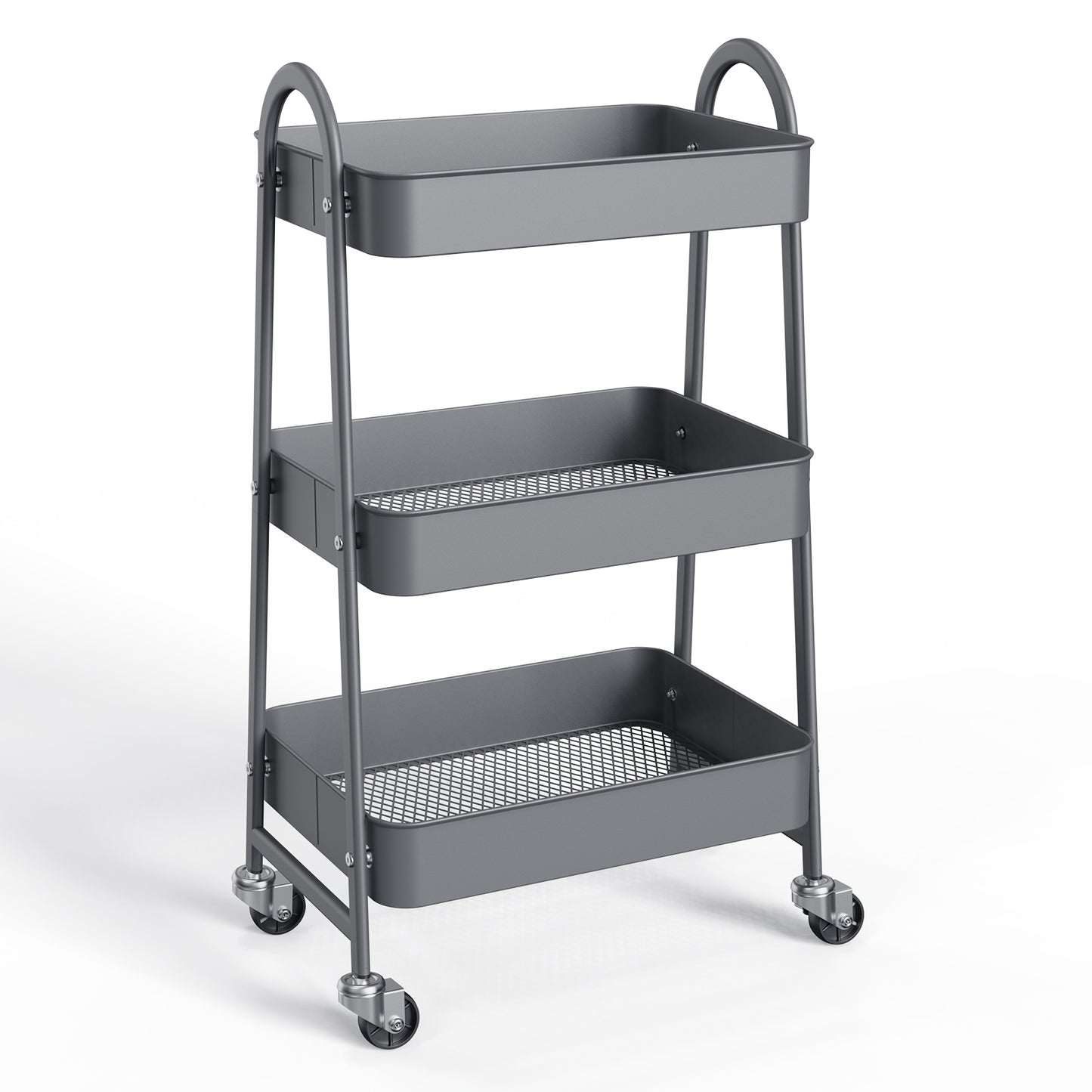 3-Story Small Rolling Cart Storage Organizer