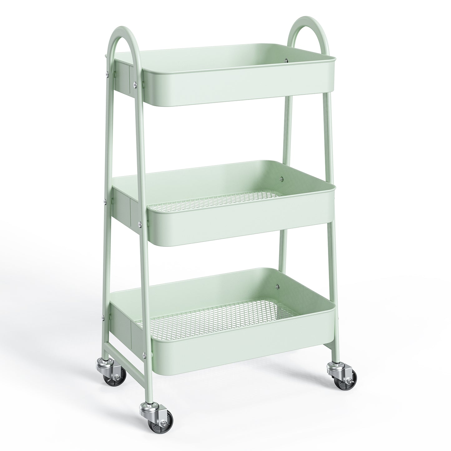 3-Story Small Rolling Cart Storage Organizer