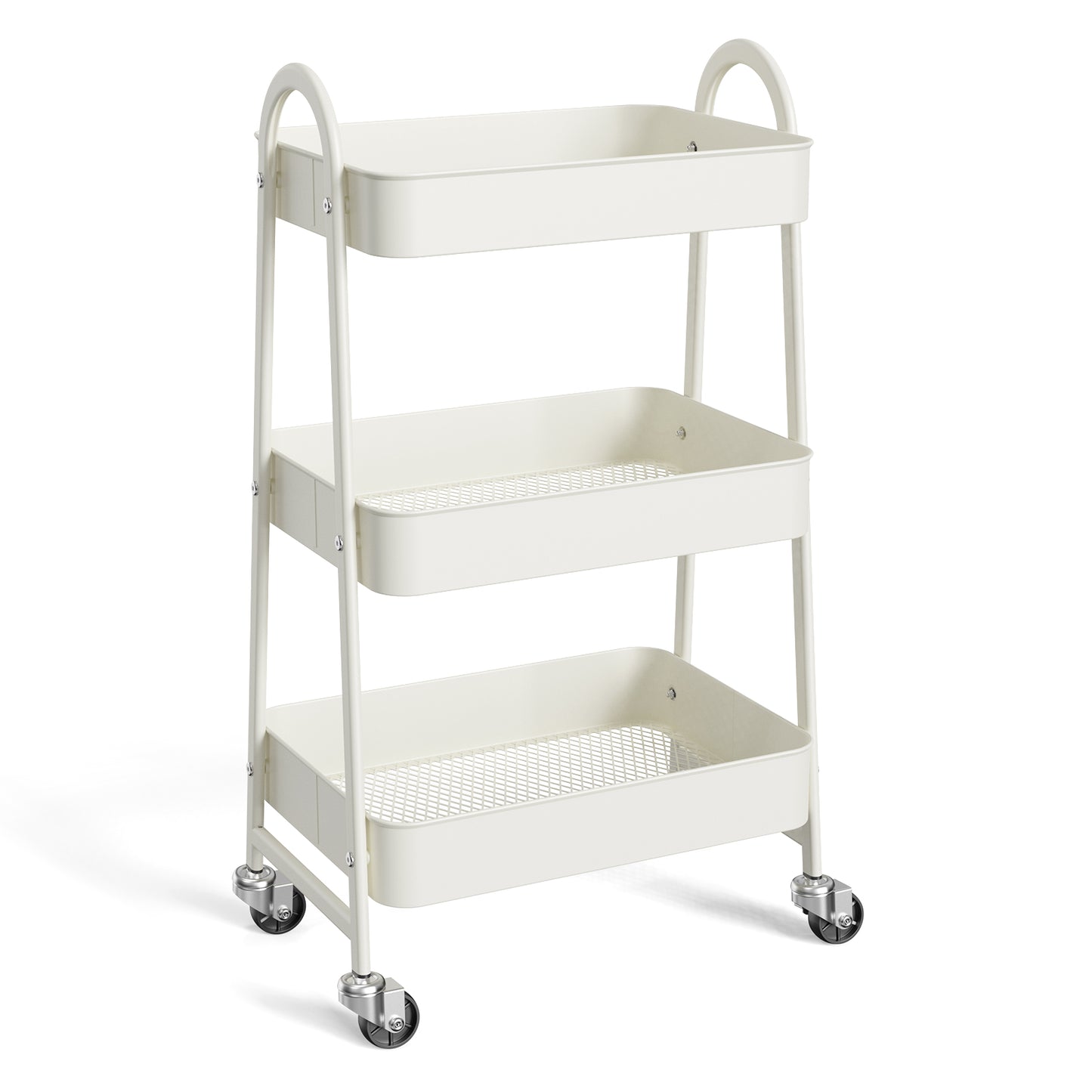 3-Story Small Rolling Cart Storage Organizer